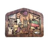 Nativity Wooden Jesus Puzzle Statue With Wood Burned Design For Adults And Kids High Guality