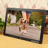 Andoer 17inch Digital Photo 1920*1080 High Resolution LED Screen Electronic Picture Frame Video Player with Remote Control