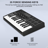 M-VAVE 25-Key MIDI Controller Mini Portable USB Music Keyboard 8 RGB Backlit Pad Arranger Creation Accessories