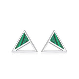 European and American Malachite Stud Earrings