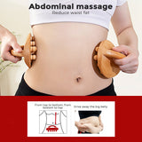 14 Beads Handheld Massage Brush Natural Wood Massager Gua Sha Waist Leg Body Meridian Scraping SPA Therapy Anti Cellulite Relax