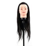 40Cm Mannequin Long Black Hair Wigs Styling Training Practice Hairdressing Dolls Manikin Wig Dummy Head Cosmetology Model