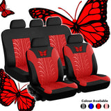 Butterfly 3D Print Universal Cover Set Front Rear Seat interior covers breath air mesh Car seat protection Accessories