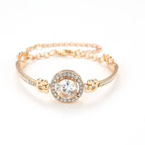 (Rose gold) Diamond Bracelet Temperament Versatile Flash Diamond Bracelet Simple Diamond Bracelet Jewelry