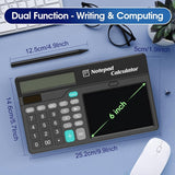 LCD Writing Tablet, 12-Digit Large Display Desk Calculator With Magnetic Stylus, Solar And Battery Supported Durable