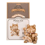 3D Wooden Puzzle Lucky -72Pcs Japanese Cats Welcome Display Greeting For Blessing Fortune Building Toys Gift Easy To Use