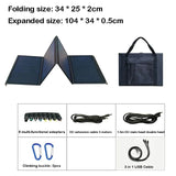 100W Solar Panel Folding Bag USB+DC Output Solars Charger Foldable Sola r Charging Device Outdoor Portable Power Supply