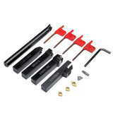 5Pcs 16Mm Holder Boring Bar Cutting Lathe Cutter Turning Tool Set