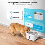 2.5L Intelligent APP control Cat Drinking Automatic Stainless Steel Pet Dogs Water Dispenser Fountain For Multiple Pets
