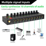 4/6/10 Channel Ultra Low Noise Stereo e Mini Professional Sound with RGB Light DC5V Easy Operation Audios Mixer