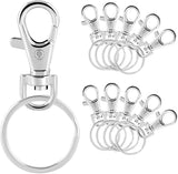 Key Ring Hook, Metal Swivel Key Ring Hook, Detachable Metal Keychain, Used For Making Hooks For Keys And Accessories, Pet Cufflinks 50pcs (1 Buckle An