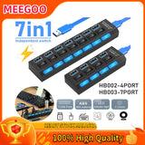 Micro 3.0 4 7 Port Super High Speed Use Power Adapter Hub for Laptop PC Computer(Hab USB Mikro 2.0 / 3.0)USB 集线器