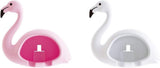 Shaped Toothbrush Holder Storage Rack Wall Mount Made Of High Quality Abs Plastic, Pack Of 2 (white And Pink)