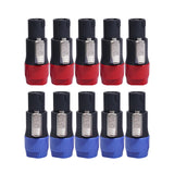 10x NL4FC Speaker Connectors 4 Pin Male Audio Cable Jack Ohm Plug Adapters