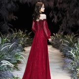 Ladies Red Banquet Temperament Dress Skirt
