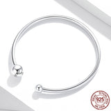 Simple Detachable Buckle Head 925 Sterling Silver Personality Bracelet