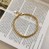 S925 Sterling Silver Golden Chain Bracelet