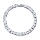 Hot Selling Three-Sided Square Zircon Men's And Women's Bracelets Full Of Zircon Hip-Hop Tennis Chains In Europe And America