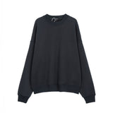 Coconut Sports Pullover High Street Casual Solid Color Round Neck Sweater