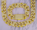Zircon Men's Cuban Pig Nose Bracelet