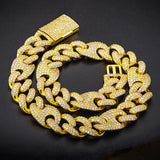 Zircon Men's Cuban Pig Nose Bracelet
