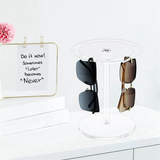 Sunglasses Holder Organizer with 360 Rotating, Acrylic Eyeglasses Storage Rack, Eyewear Display for Stand, 2 Pack