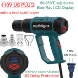 2000W hot air gun KIT set LCD Display Temperature and wind speed control Hot Air Heat Gun for Soldering Thermal Blower