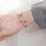 Natural Crystal Bracelet Female Grey Moonlight Double Bracelet
