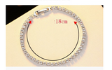 925 Sterling Silver Bracelet Female Korean Version Of Simple Four-Claw High Drag Simulation Carat Silver Bracelet Jewelry Factory Wholesale