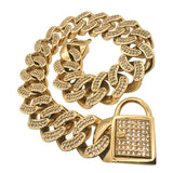 Dog Boogie Ring Pet Chain With Diamond Buckle Head Buckle Dog Chain