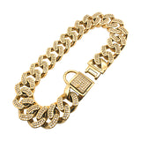 Dog Boogie Ring Pet Chain With Diamond Buckle Head Buckle Dog Chain