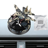 Solar Air Freshener Helicopter Automatic Rotation Essential Oil Diffuser Dashboard Camouflage Ornament Car Accessories