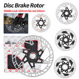 Disc Middle Lock-160mm/Six nail-160mm Hydraulic Brake Rotors Heat Dissipation Road Mountain Bike Rotor Bicycle Parts