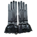 1 pair Knitted stretch mesh gloves