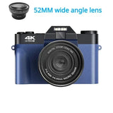 4K Digital For Photography and Video Auto focus Anti-Shake 48MP Compact Vlogging Camera 3' '180°Flip Screen with Flash