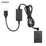 Andoer 5V USB to LP-E17 Dummy Battery Pack DC Coupler Adapter Replacement for Canon EOS M3/M5/M6 Cameras