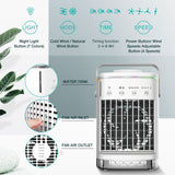 1pc Mini Portable Air Conditioner With 4-Speed Cooling Fan And Humidifier - Perfect For Home And Office Use