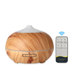 1pc 500ml Wood Grain Aroma Diffuser and Humidifier with Remote Control - Perfect for Home and Office Aromatherapy and Air Purification