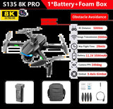 S135 Three-Axis Profesional 360° radar avoidance 8K HD camera Drone GPS Return Dron 5G Brushless Motor RC Quadcopter Gift