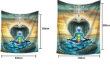 Lotus meditating tapestry