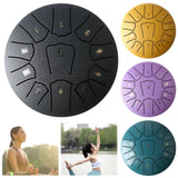 6 Inch 11 Notes Steel Tongue with Bag Music Book Drum Mallets Percussion Instruments for Yoga Meditation Unique Gift
