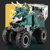 Remote Control Dinosaur Cars，Kids 2.4Ghz RC Dinosaur Truck Toys With Light Sound Spray Function