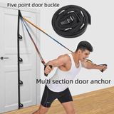 Multi-Section Door Buckle: Multi-Point Door Anchor Pull Rope for Fitness & Home Door Clamp - Suspension Training Belt