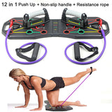 1pc 12-in-1 Push Up Board for Full Body Workout - Foldable Multifunctional Exercise Equipment for Muscle