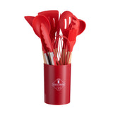 12pcs, Complete Kitchen Utensil Organizer Set with Spatula, Ladle, Oil Brush, Whisk, and More