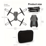 E99 Pro Drone With HD Camera, WiFi FPV HD Dual Foldable RC Quadcopter Altitude Hold