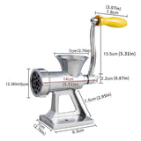 1set Manual Meat Grinder Aluminium Alloy Hand Operate Manual Meat Grinder Sausage Beef Mincer Hand Crank Meat Mincer