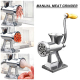 1set Manual Meat Grinder Aluminium Alloy Hand Operate Manual Meat Grinder Sausage Beef Mincer Hand Crank Meat Mincer