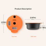 1pc Reusable Coffee Capsule Pods 180ml Coffee Capsule Pod Silicone Lid Compatible With Bosch Happy Suny Vivy Tassimo Machine Teacher's Day Halloween Christmas Wedding