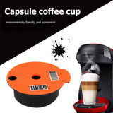 1pc Reusable Coffee Capsule Pods 180ml Coffee Capsule Pod Silicone Lid Compatible With Bosch Happy Suny Vivy Tassimo Machine Teacher's Day Halloween Christmas Wedding